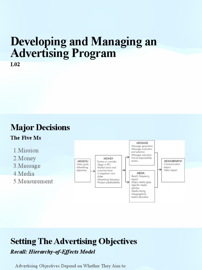 Developing and Managing An Advertising Program | PDF