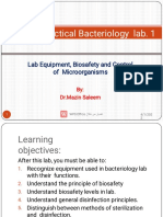 Lab 1 Equipment and Biosafety-Dr - Mazin