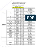 TED Prelim Sched