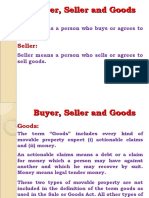 Buyer - Seller and Goods