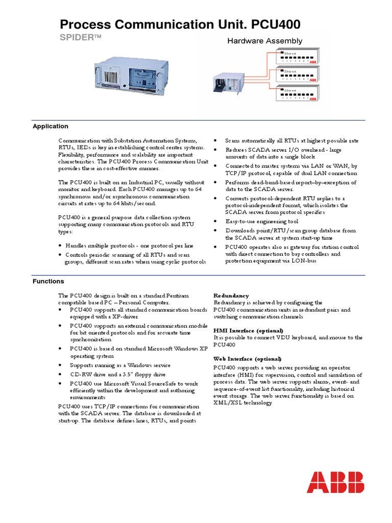 PCU400 Process Communication Unit | PDF | Computing
