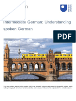 Intermediate German Understanding Spoken German Printable