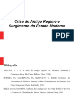 Crise Antigo Regime e Estado Moderno