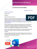 Carta de Solicitud de Beca