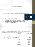 Modern Digital Communication: Information Theory