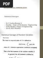 Modern Digital Communication: Statistical Averages