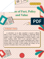 Claims of Fact, Value, Policy
