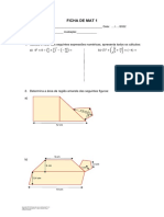 Ficha de Consolidação - Funções e Expressões - Matemática 7º ANO