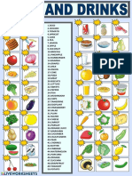 Foods and Drinks Worksheet