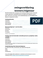 Verhuizen Toestemmingsverklaring Eigenaar Formulier