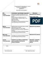 Plan de Trabajo Del 12 Al 15 de Diciembre 22