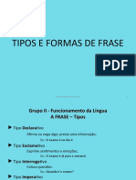 Tipos e Formas de Frase