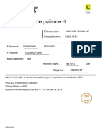 Reçu de Paiement: ID Transaction: Date Paiement: 2022-10-29