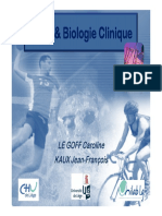 Sport & Biologie Clinique - Le GOFF 2010