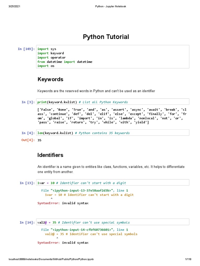 Python Tutorial 1668478822 | PDF | Boolean Data Type | Integer ...