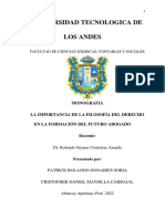 La Importancia de La Filosofía Del Derecho en La Formación Del Futuro Abogado