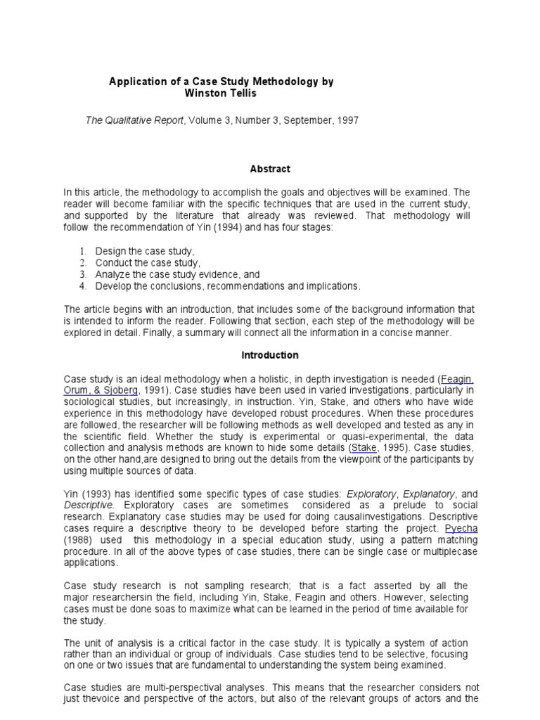 Application of A Case Study Methodology by | PDF | Validity (Statistics ...