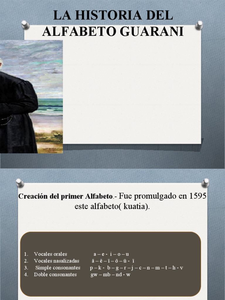 Historia Del Alfabeto Guarani PDF Vocal Alfabeto