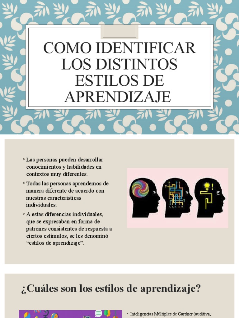 Identificación de Estilos de Aprendizaje | PDF | Aprendizaje ...