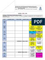 Agenda de aulas de Português e Literatura em escola de SP