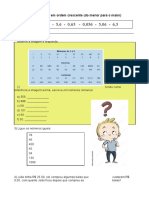 Ordenar números e operações matemáticas