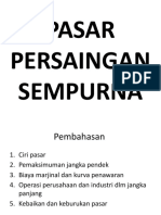 Pasar Persaingan Sempurna