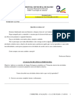 2º Bimestre - Avaliação - 12-07-2021 A 23-07-2021 - 2º Ano B