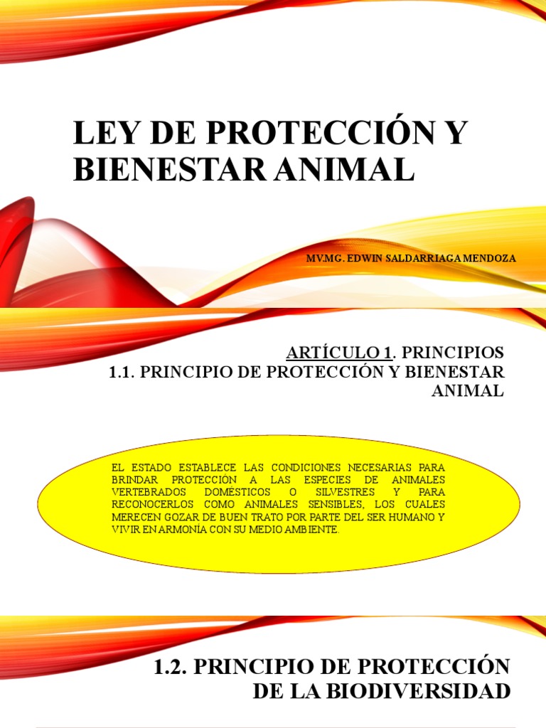 Ley de Protección y Bienestar Animal | PDF | Bienestar de los animales ...