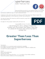 Superhero Greater Less Than