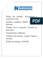 Zaragoza Hilary Resumenpresupuesto