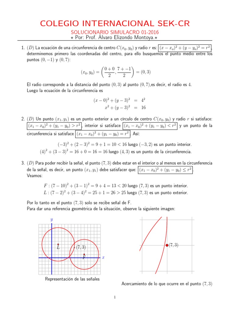 Solucionario de Ejercicios de Practica | PDF | Tangente | Matemáticas
