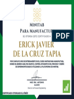 Minitab para Manufactura Erick Javier de La Cruz Tapia