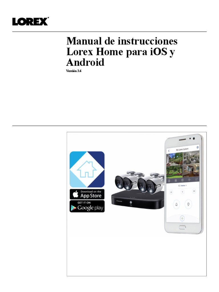 LorexHome Manual SP r2 PDF Aplicación movil Android (sistema