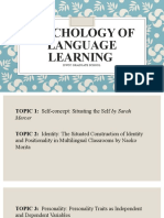 Psychology of Language Learning Topics