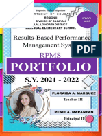 RPMS Portfolio Objectives SY 2021-2022