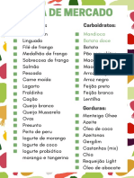 Lista de Alimentos Proteínas e Carboidratos