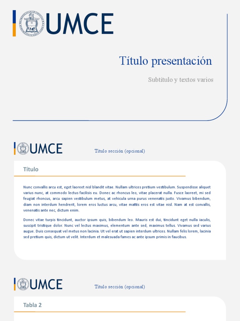 PlantillaPPT UMCE | PDF