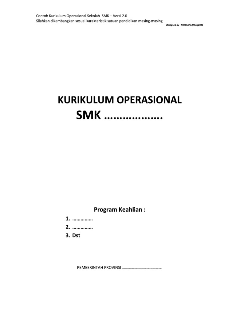 Contoh Kosp SMK Versi 2.0 | PDF
