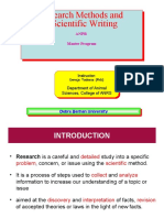 Research Methods & Scientific Writing