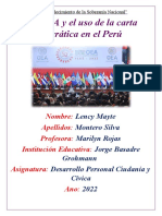 Investigacion Sobre La Oea y La Carta Democratica en El Peru