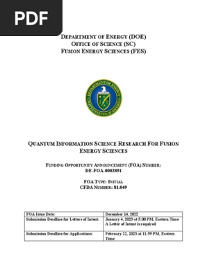 DE-FOA-0002891