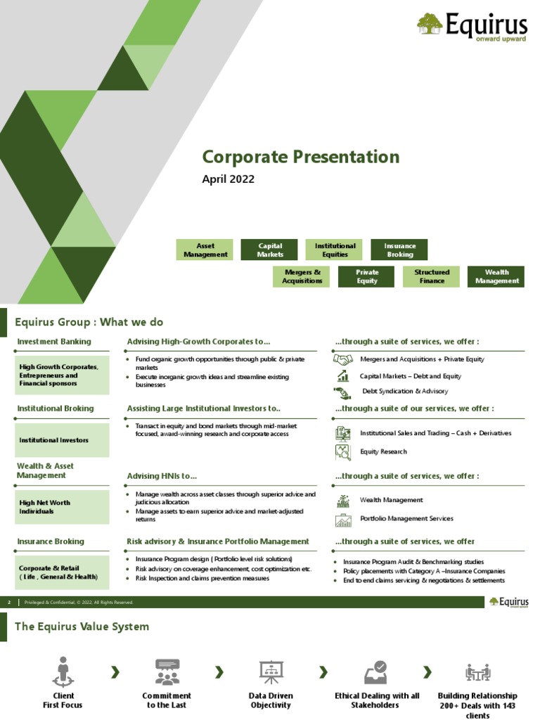 Equirus Group - Corporate Profile - April 2022 | PDF | Investment ...