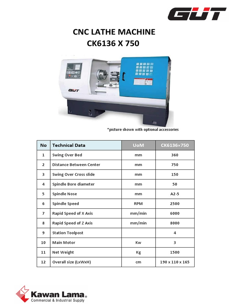 CK6136 CNC Lathe Machine Specs | PDF