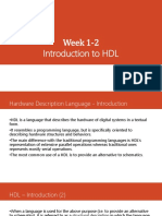 Week 1-2 Introduction To Hardware Description Language