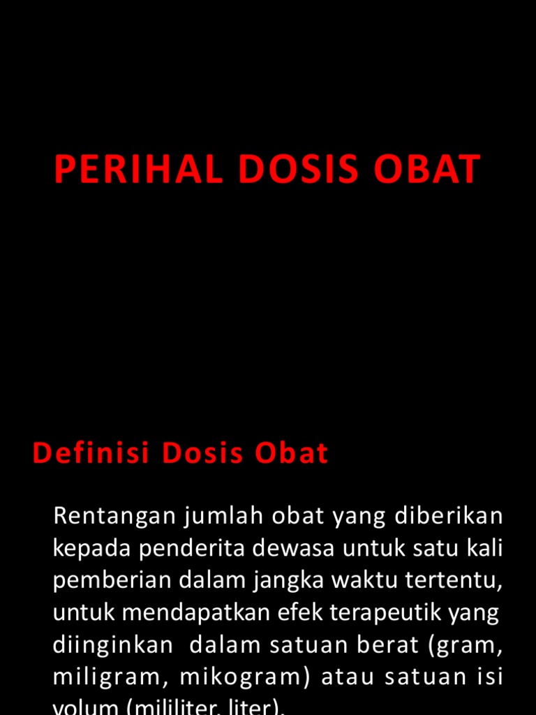 Resep Dosis Obat | PDF