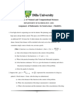 Dilla University Mathematics Assignment for Social Science Majors (Math101