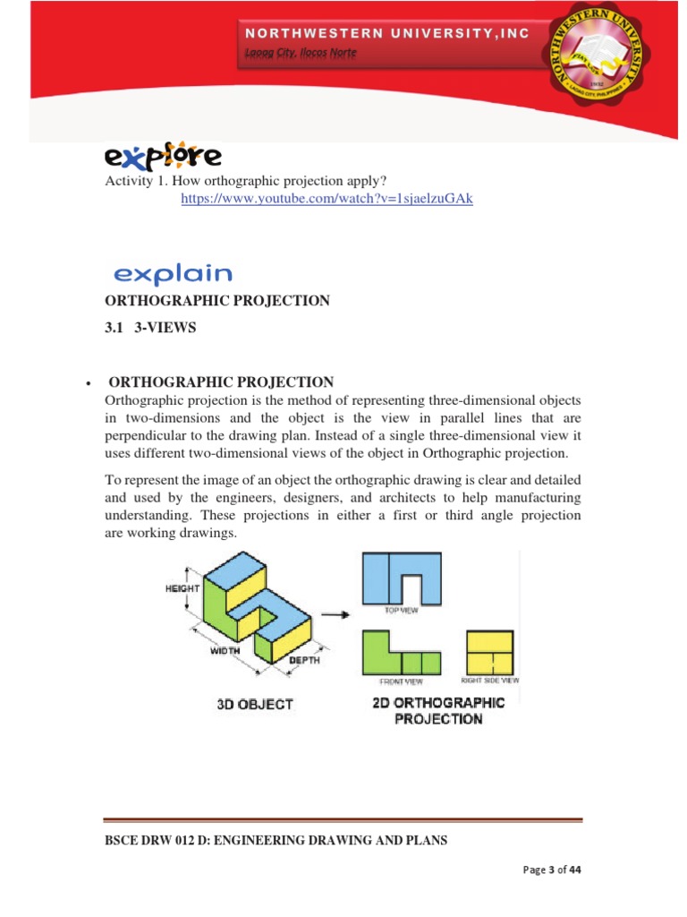 Explain Orthographic PDF Euclid Mathematical Objects