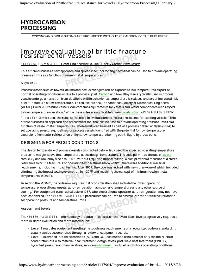 Improve Evaluation of BrittleFracture Resistance For Vessels PDF