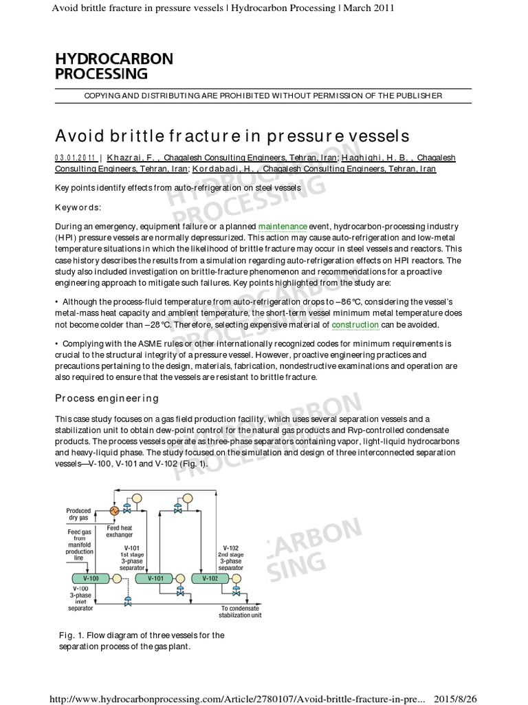 Avoid Brittle Fracture in Pressure Vessels PDF Fracture Ductility