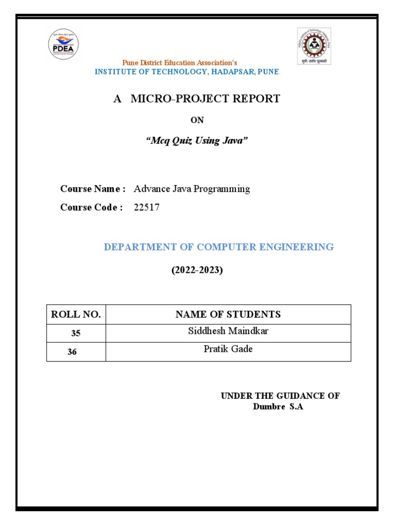 Advance java report pdf computing software engineering